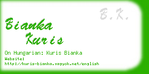 bianka kuris business card